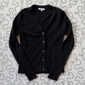 Madewell Pointelle Ribbed Cardigan Sweater